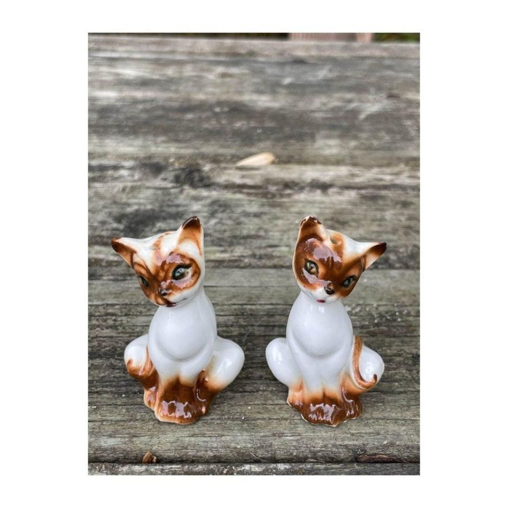 Vintage Giftcraft Toronto Siamese Cat Salt & Pepper Shakers Set Mini